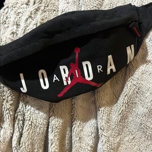 Jordan Black and Red Belt Bag with Iconic Logo
